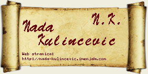 Nada Kulinčević vizit kartica